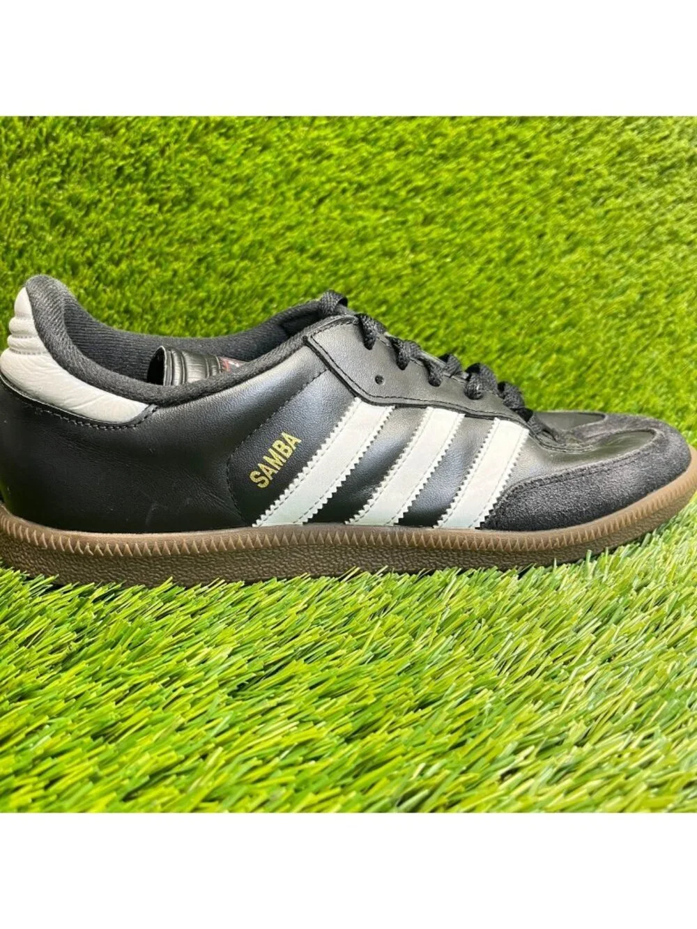 Adidas Samba Classic Mens Size 9.5 Black White Athletic Lifestyle Shoes Sneakers